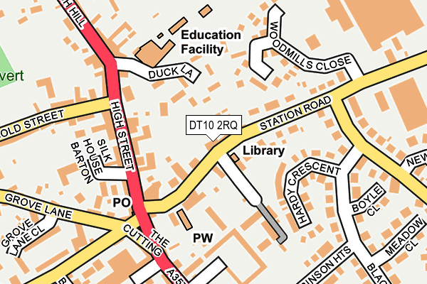 DT10 2RQ map - OS OpenMap – Local (Ordnance Survey)