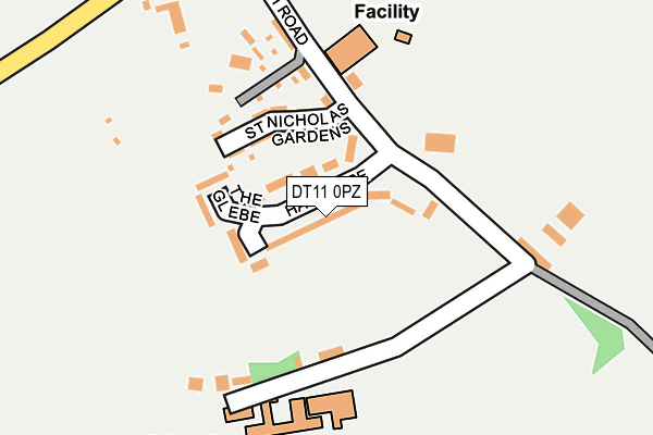 DT11 0PZ map - OS OpenMap – Local (Ordnance Survey) DT11 0PZ map - OS OpenMap – Local (Ordnance Survey)