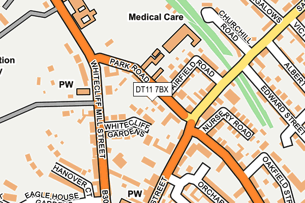 DT11 7BX map - OS OpenMap – Local (Ordnance Survey) DT11 7BX map - OS OpenMap – Local (Ordnance Survey)