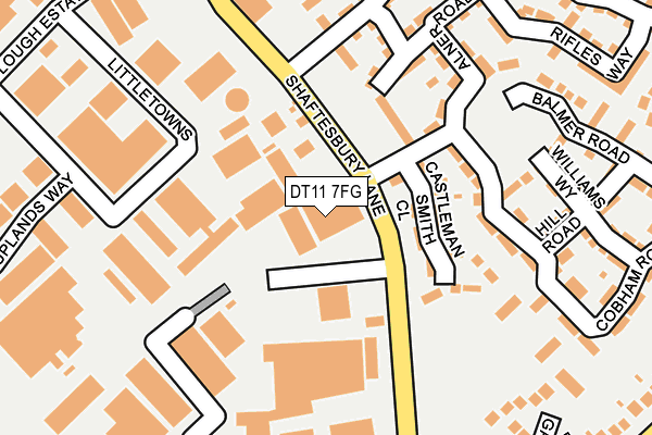 DT11 7FG map - OS OpenMap – Local (Ordnance Survey) DT11 7FG map - OS OpenMap – Local (Ordnance Survey)
