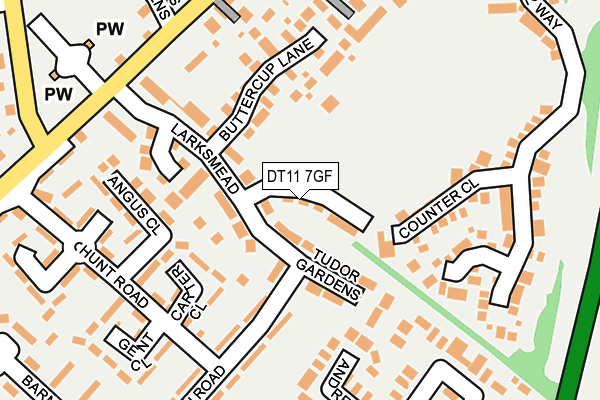 DT11 7GF map - OS OpenMap – Local (Ordnance Survey) DT11 7GF map - OS OpenMap – Local (Ordnance Survey)