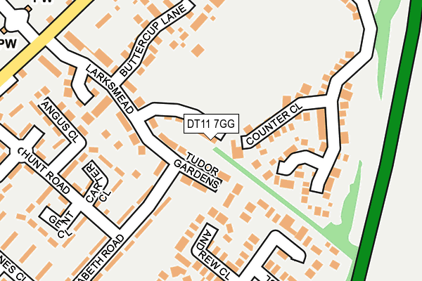DT11 7GG map - OS OpenMap – Local (Ordnance Survey) DT11 7GG map - OS OpenMap – Local (Ordnance Survey)