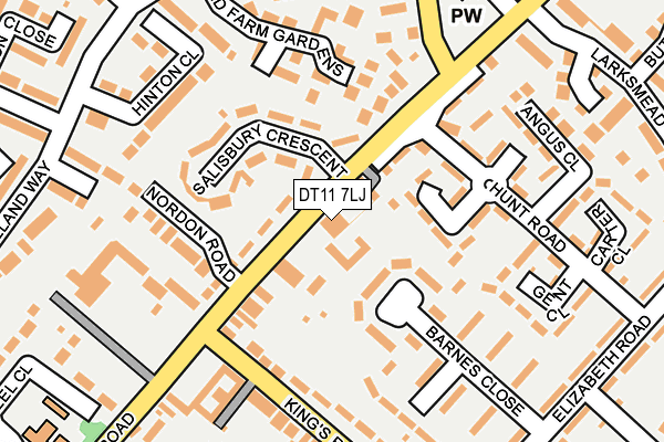DT11 7LJ map - OS OpenMap – Local (Ordnance Survey) DT11 7LJ map - OS OpenMap – Local (Ordnance Survey)