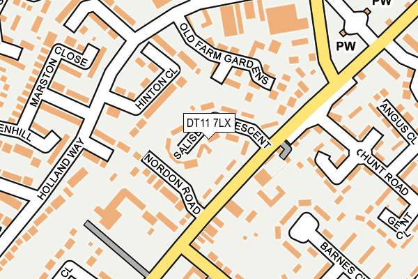 DT11 7LX map - OS OpenMap – Local (Ordnance Survey) DT11 7LX map - OS OpenMap – Local (Ordnance Survey)
