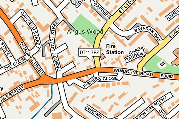 DT11 7PZ map - OS OpenMap – Local (Ordnance Survey) DT11 7PZ map - OS OpenMap – Local (Ordnance Survey)