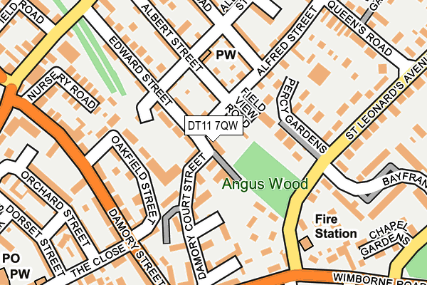 DT11 7QW map - OS OpenMap – Local (Ordnance Survey) DT11 7QW map - OS OpenMap – Local (Ordnance Survey)
