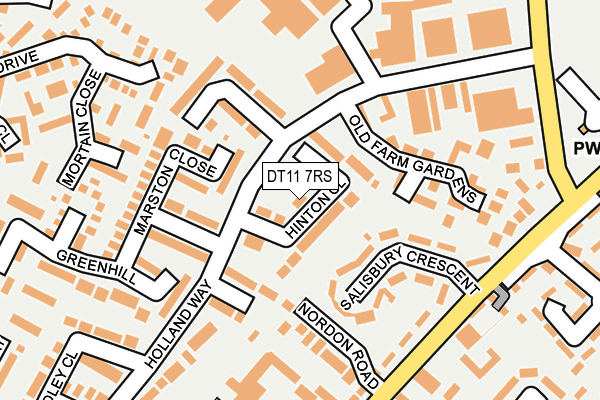 DT11 7RS map - OS OpenMap – Local (Ordnance Survey) DT11 7RS map - OS OpenMap – Local (Ordnance Survey)