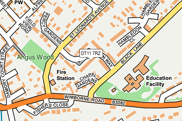 DT11 7RZ map - OS OpenMap – Local (Ordnance Survey) DT11 7RZ map - OS OpenMap – Local (Ordnance Survey)