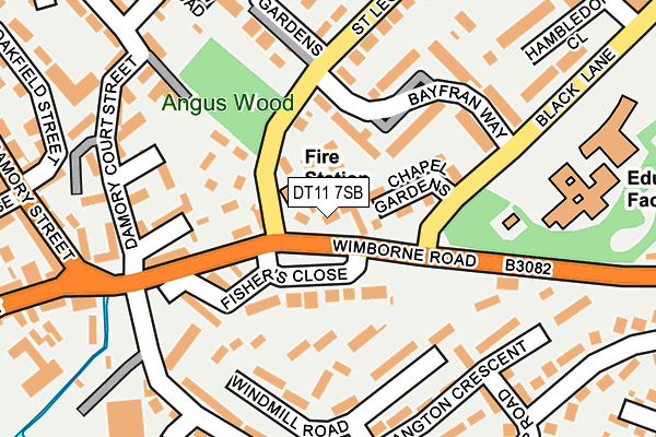 DT11 7SB map - OS OpenMap – Local (Ordnance Survey) DT11 7SB map - OS OpenMap – Local (Ordnance Survey)