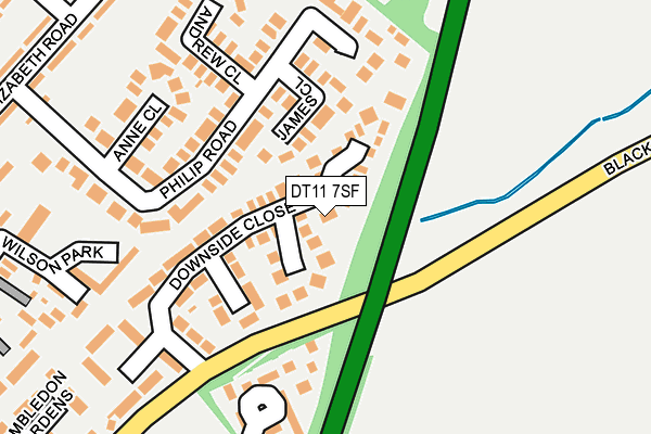 DT11 7SF map - OS OpenMap – Local (Ordnance Survey) DT11 7SF map - OS OpenMap – Local (Ordnance Survey)