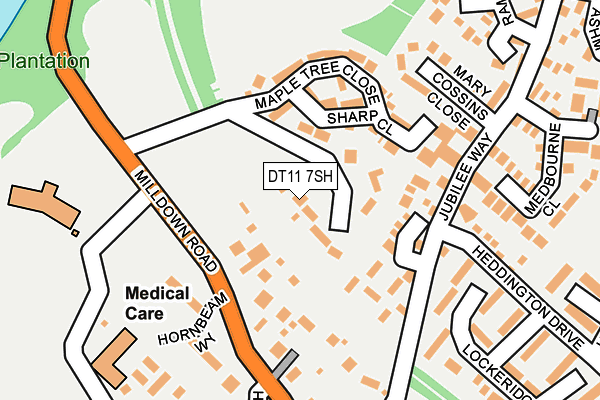 DT11 7SH map - OS OpenMap – Local (Ordnance Survey) DT11 7SH map - OS OpenMap – Local (Ordnance Survey)