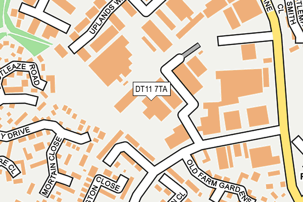 DT11 7TA map - OS OpenMap – Local (Ordnance Survey) DT11 7TA map - OS OpenMap – Local (Ordnance Survey)
