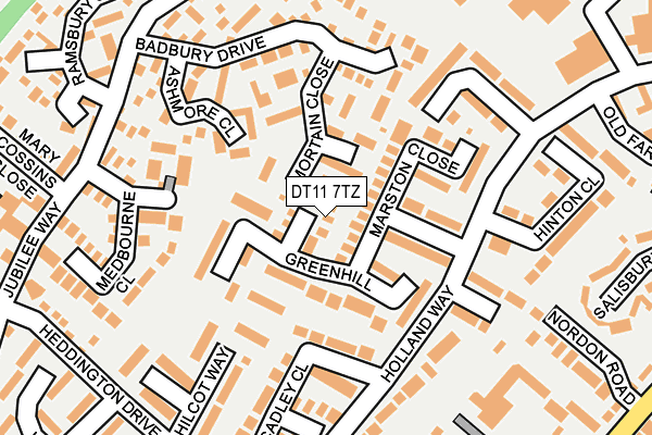 DT11 7TZ map - OS OpenMap – Local (Ordnance Survey) DT11 7TZ map - OS OpenMap – Local (Ordnance Survey)