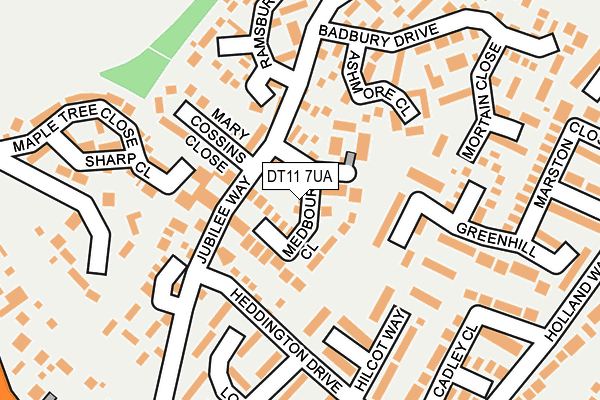 DT11 7UA map - OS OpenMap – Local (Ordnance Survey) DT11 7UA map - OS OpenMap – Local (Ordnance Survey)