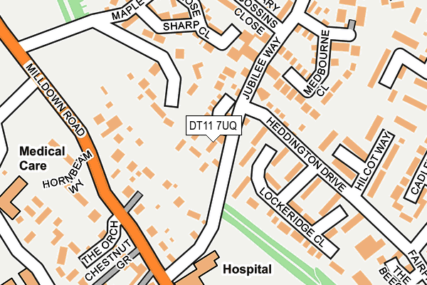 DT11 7UQ map - OS OpenMap – Local (Ordnance Survey) DT11 7UQ map - OS OpenMap – Local (Ordnance Survey)