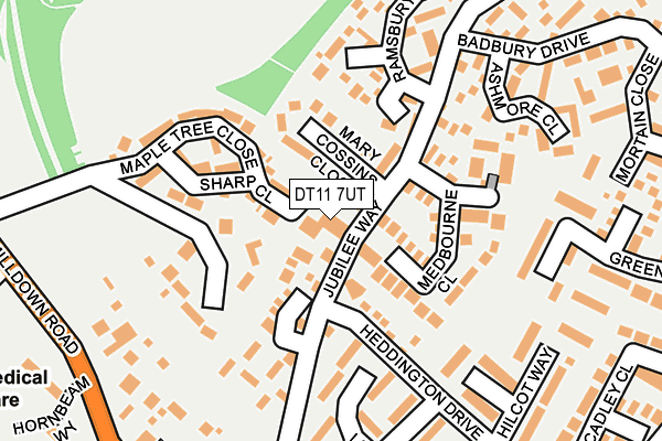DT11 7UT map - OS OpenMap – Local (Ordnance Survey) DT11 7UT map - OS OpenMap – Local (Ordnance Survey)