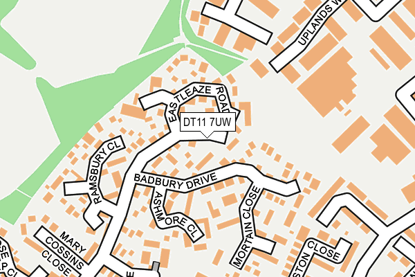DT11 7UW map - OS OpenMap – Local (Ordnance Survey) DT11 7UW map - OS OpenMap – Local (Ordnance Survey)