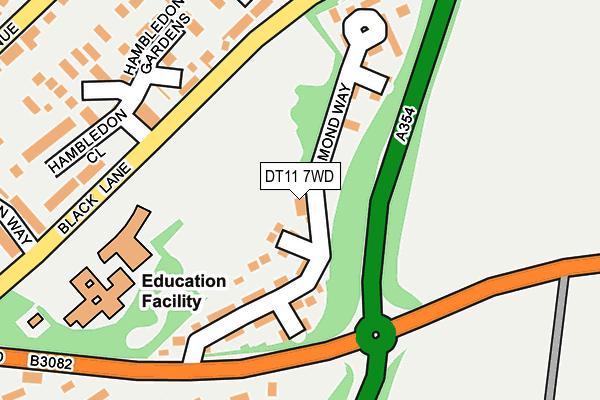 DT11 7WD map - OS OpenMap – Local (Ordnance Survey) DT11 7WD map - OS OpenMap – Local (Ordnance Survey)