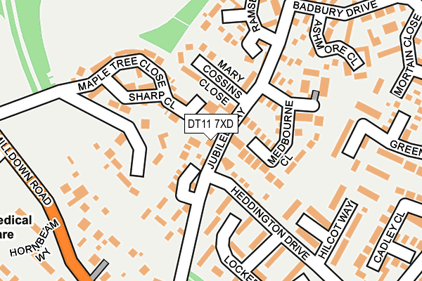 DT11 7XD map - OS OpenMap – Local (Ordnance Survey) DT11 7XD map - OS OpenMap – Local (Ordnance Survey)