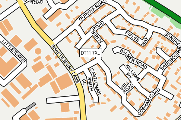 DT11 7XL map - OS OpenMap – Local (Ordnance Survey) DT11 7XL map - OS OpenMap – Local (Ordnance Survey)