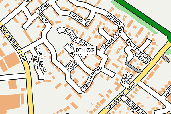 DT11 7XR map - OS OpenMap – Local (Ordnance Survey) DT11 7XR map - OS OpenMap – Local (Ordnance Survey)
