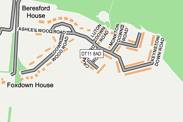 DT11 8AD map - OS OpenMap – Local (Ordnance Survey) DT11 8AD map - OS OpenMap – Local (Ordnance Survey)