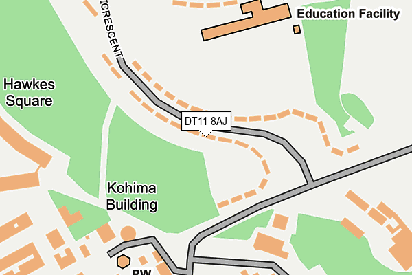 DT11 8AJ map - OS OpenMap – Local (Ordnance Survey) DT11 8AJ map - OS OpenMap – Local (Ordnance Survey)