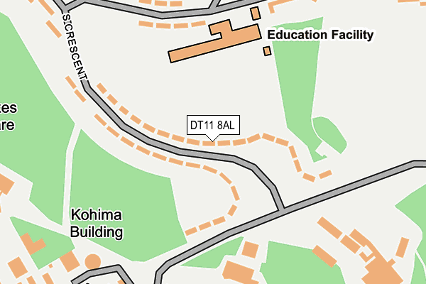DT11 8AL map - OS OpenMap – Local (Ordnance Survey) DT11 8AL map - OS OpenMap – Local (Ordnance Survey)