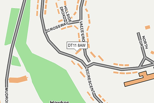 DT11 8AW map - OS OpenMap – Local (Ordnance Survey) DT11 8AW map - OS OpenMap – Local (Ordnance Survey)