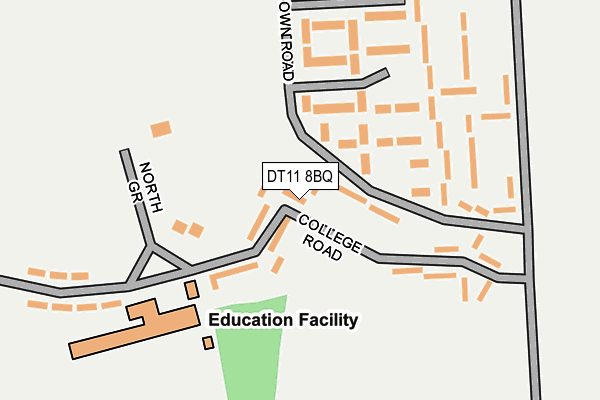 DT11 8BQ map - OS OpenMap – Local (Ordnance Survey) DT11 8BQ map - OS OpenMap – Local (Ordnance Survey)