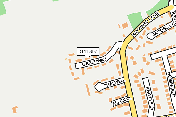 DT11 8DZ map - OS OpenMap – Local (Ordnance Survey) DT11 8DZ map - OS OpenMap – Local (Ordnance Survey)