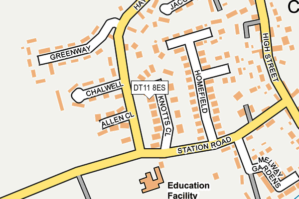 DT11 8ES map - OS OpenMap – Local (Ordnance Survey) DT11 8ES map - OS OpenMap – Local (Ordnance Survey)
