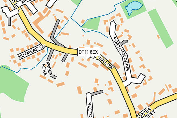 DT11 8EX map - OS OpenMap – Local (Ordnance Survey) DT11 8EX map - OS OpenMap – Local (Ordnance Survey)