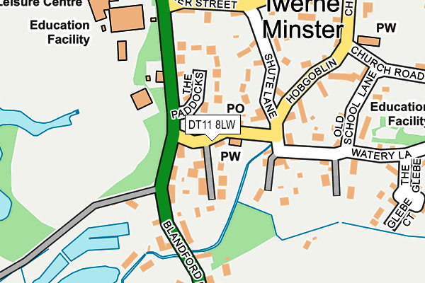 DT11 8LW map - OS OpenMap – Local (Ordnance Survey) DT11 8LW map - OS OpenMap – Local (Ordnance Survey)