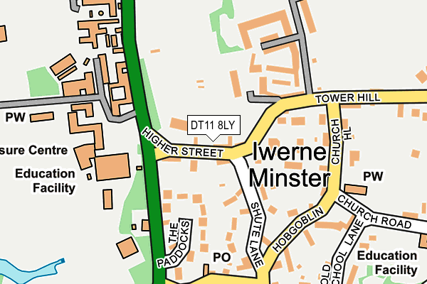 DT11 8LY map - OS OpenMap – Local (Ordnance Survey) DT11 8LY map - OS OpenMap – Local (Ordnance Survey)