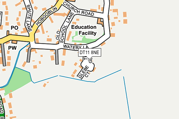 DT11 8NE map - OS OpenMap – Local (Ordnance Survey) DT11 8NE map - OS OpenMap – Local (Ordnance Survey)