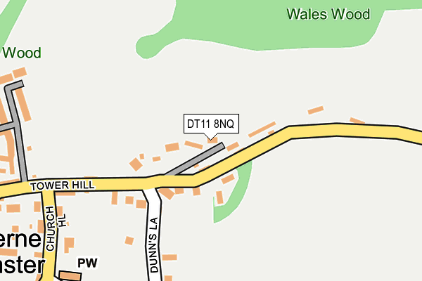 DT11 8NQ map - OS OpenMap – Local (Ordnance Survey)