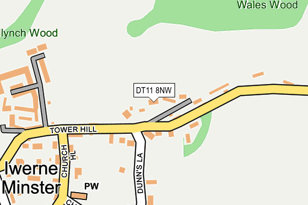 DT11 8NW map - OS OpenMap – Local (Ordnance Survey) DT11 8NW map - OS OpenMap – Local (Ordnance Survey)