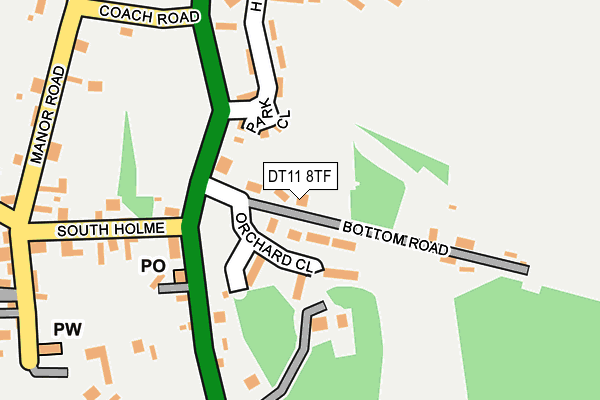 DT11 8TF map - OS OpenMap – Local (Ordnance Survey) DT11 8TF map - OS OpenMap – Local (Ordnance Survey)