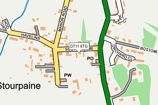 DT11 8TG map - OS OpenMap – Local (Ordnance Survey) DT11 8TG map - OS OpenMap – Local (Ordnance Survey)