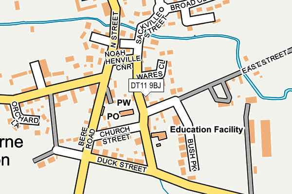 DT11 9BJ map - OS OpenMap – Local (Ordnance Survey)