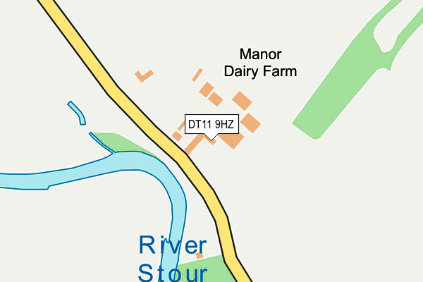 DT11 9HZ map - OS OpenMap – Local (Ordnance Survey)
