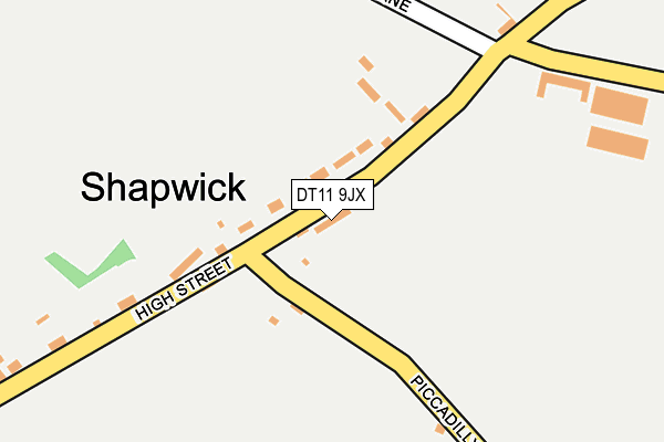 DT11 9JX map - OS OpenMap – Local (Ordnance Survey) DT11 9JX map - OS OpenMap – Local (Ordnance Survey)