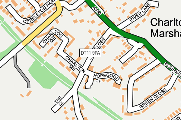 DT11 9PA map - OS OpenMap – Local (Ordnance Survey) DT11 9PA map - OS OpenMap – Local (Ordnance Survey)