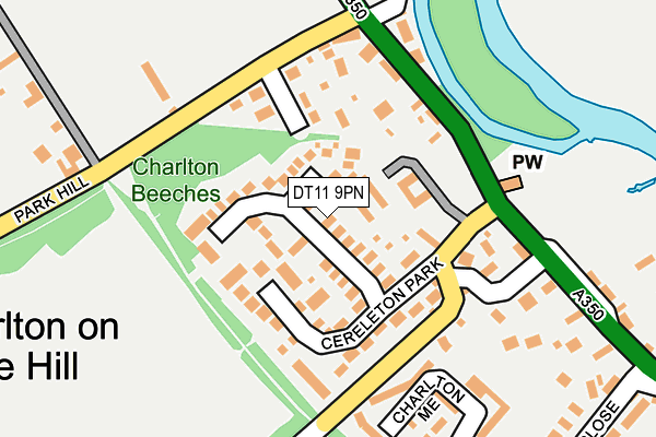 DT11 9PN map - OS OpenMap – Local (Ordnance Survey) DT11 9PN map - OS OpenMap – Local (Ordnance Survey)