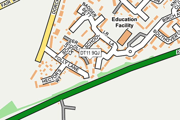 DT11 9QJ map - OS OpenMap – Local (Ordnance Survey) DT11 9QJ map - OS OpenMap – Local (Ordnance Survey)