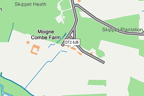 DT2 8JB map - OS OpenMap – Local (Ordnance Survey) DT2 8JB map - OS OpenMap – Local (Ordnance Survey)