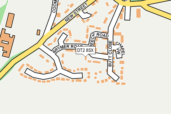 DT2 8SX map - OS OpenMap – Local (Ordnance Survey) DT2 8SX map - OS OpenMap – Local (Ordnance Survey)
