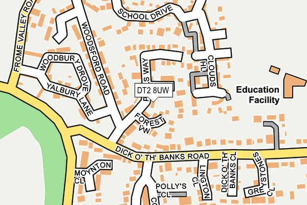 DT2 8UW map - OS OpenMap – Local (Ordnance Survey) DT2 8UW map - OS OpenMap – Local (Ordnance Survey)