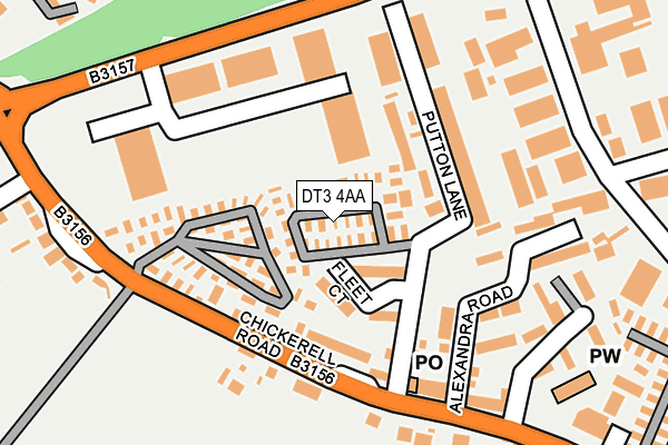 DT3 4AA map - OS OpenMap – Local (Ordnance Survey) DT3 4AA map - OS OpenMap – Local (Ordnance Survey)